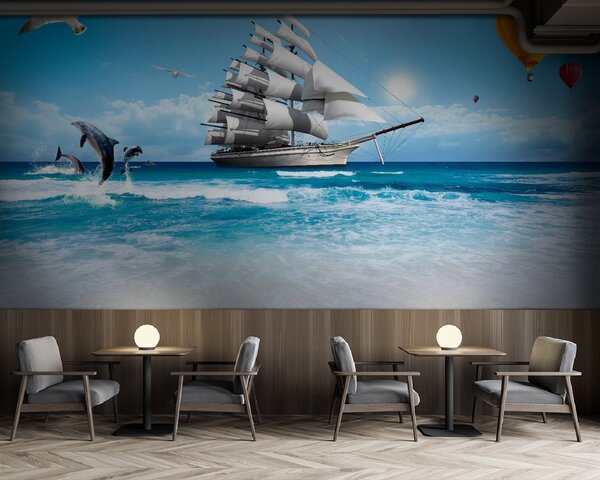 Fototapet Sailboat în ocean, Fototapet mare, Fototapet populare, u12020 - Tapeko.ro