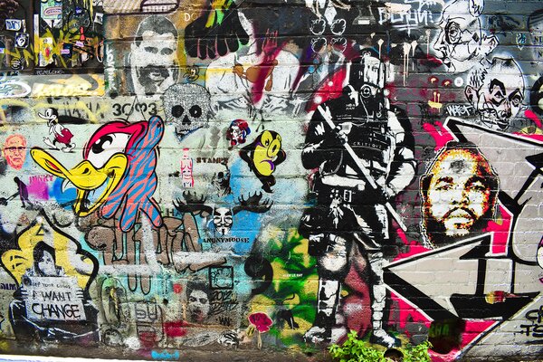 Fototapet Zid cu graffiti pe el, Fototapet designer, Fototapet populare, u12434 - Tapeko.ro