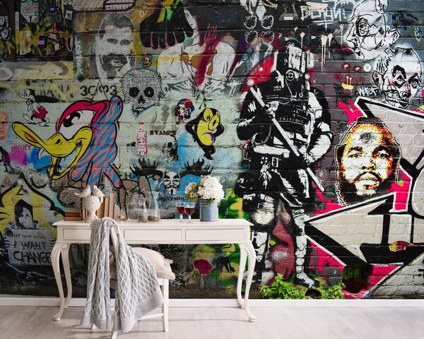 Fototapet Zid cu graffiti pe el, Fototapet designer, Fototapet populare, u12434 - Tapeko.ro