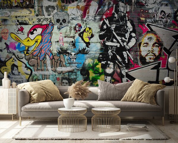 Fototapet Zid cu graffiti pe el, Fototapet designer, Fototapet populare, u12434 - Tapeko.ro