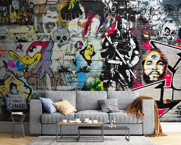 Fototapet Zid cu graffiti pe el, Fototapet designer, Fototapet populare, u12434 - Tapeko.ro
