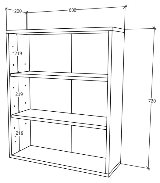 Corp haaus Zaria, Suspendat, 2 Usi, Gri Lucios/Alb, MDF, L 60 x l 22 x H 72 cm