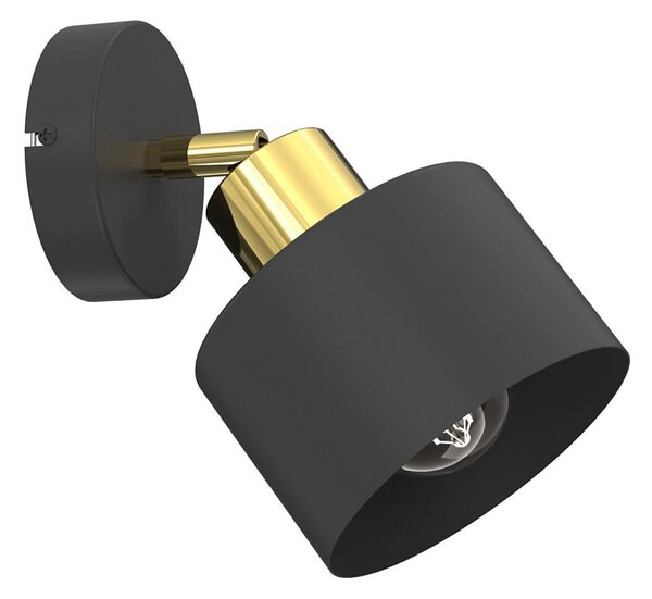 Aplica de perete tip spot PARKLA 1xE27/15W/230V negru/auriu