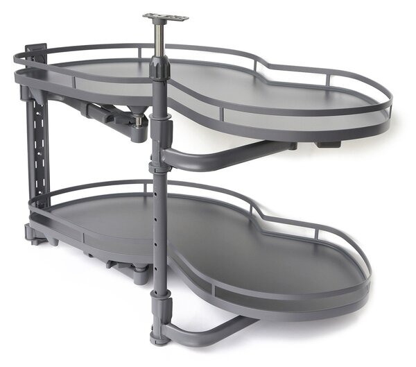 Set cosuri pentru colt ovale PRECISO, pentru corp de 900-1100 mm, montaj dreapta | stanga , 865x495 mm,H= 650-770 mm, finisaj antracit