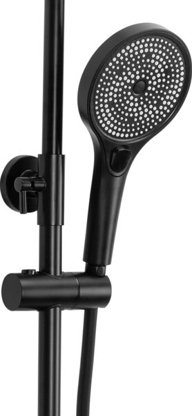 Rea Rebel, set cadă de duș cu duș cu ploaie și duș manual, negru mat, REA-P2416