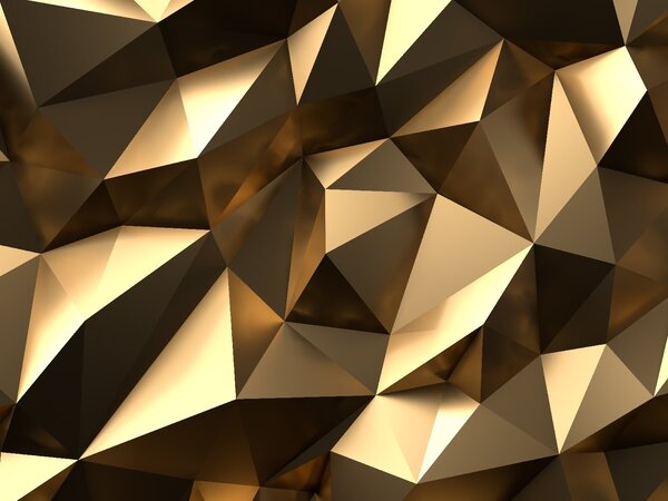 Fototapet Abstracție geometrică strălucitoare în maro, Fototapet geometric 3D, Fototapet populare, u17249 - Tapeko.ro