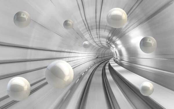 Fototapet Bile albe într-un tunel, Fototapet 3D, Fototapet populare, u17532 - Tapeko.ro