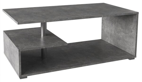 Masuta de cafea DORISA, gri ciment, PAL/plastic, 110x60x45 cm