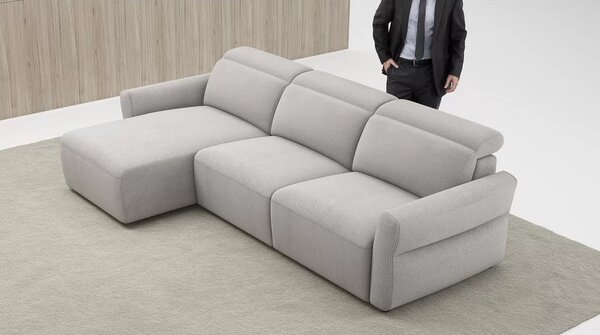 Coltar extensibil Monaco cu depozitare din stofa