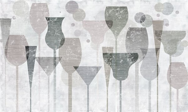 Fototapet Grup de pahare de vin, Fototapet designer, Fototapet populare, u19805 - Tapeko.ro