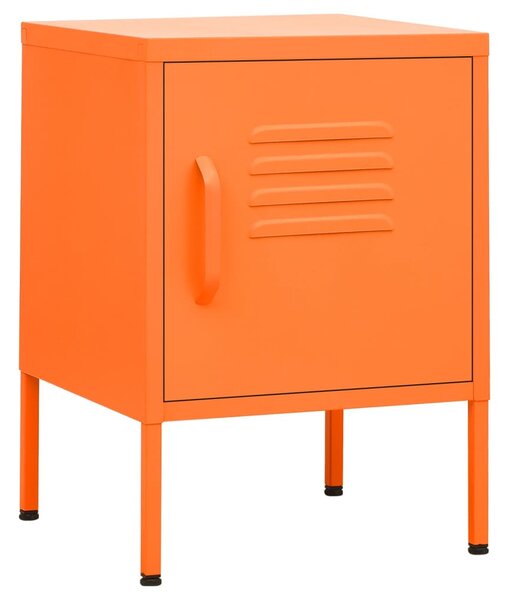 Noptieră, portocaliu, 35x35x51 cm oțel