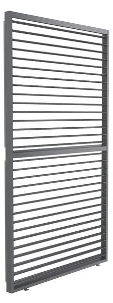 Paravan X din jaluzele ajustabile manual pentru pergola, aluminiu