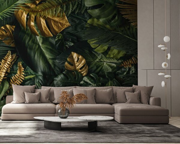 Tapet Botanică, plantă e frunză, Fototapet pădure, Fototapet Tropics, u22273 : Uwalls.ro