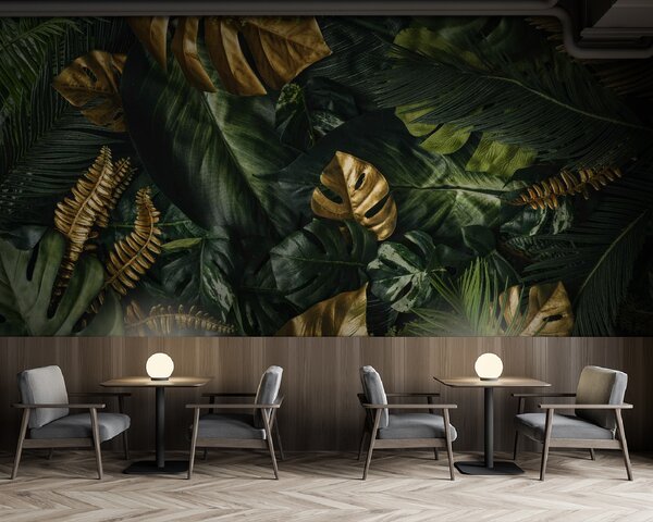 Fototapet Vegetație luxuriantă cu elemente decorative, Fototapet natură, Fototapet populare, u22273 - Tapeko.ro