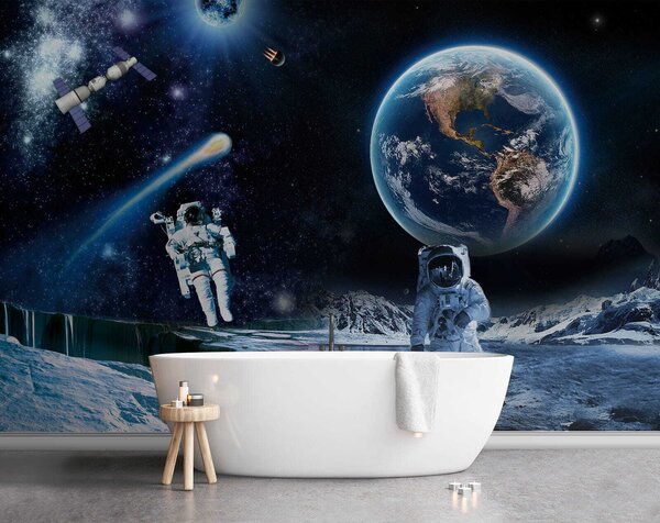 Fototapet Astronauți pe o lună, Fototapet designer, Fototapet populare, u23243 - Tapeko.ro