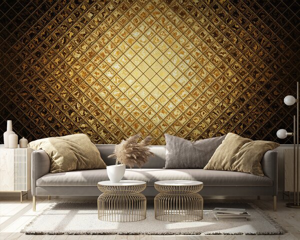 Fototapet Model geometric metalic luminos, Fototapet 3D, Fototapet populare, u23326 - Tapeko.ro