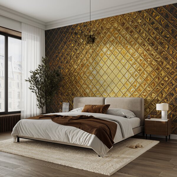 Fototapet Model geometric metalic luminos, Fototapet 3D, Fototapet populare, u23326 - Tapeko.ro