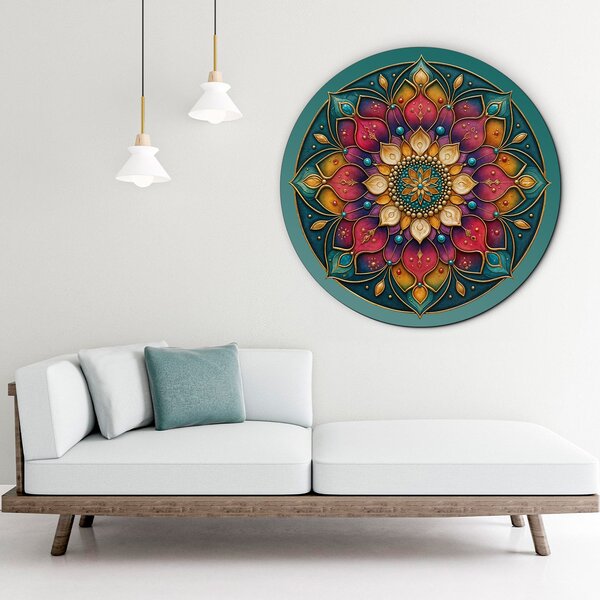 DUBLEZ | Tablou din lemn cu mandala - Impresionant | Imprimare UV premium
