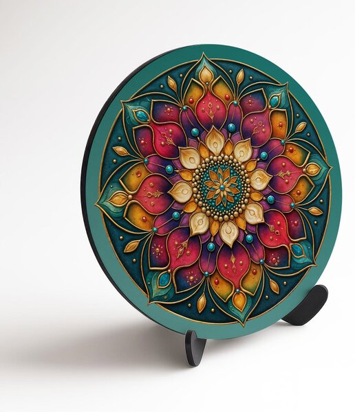 DUBLEZ | Tablou din lemn cu mandala - Impresionant | Imprimare UV premium
