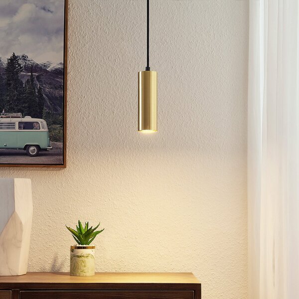 Lindby Raisan lampă suspendată, un bec, reglabil, Negru, Camera de zi / sufragerie, Metal, Modern
