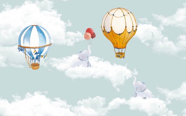 Fototapet Balon cu aer cald pe cer, Populare fototapet, Populare fototapet, u29280 - Muralas.ro