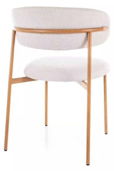 Scaun de dining Elton bej deschis, picioare stejar