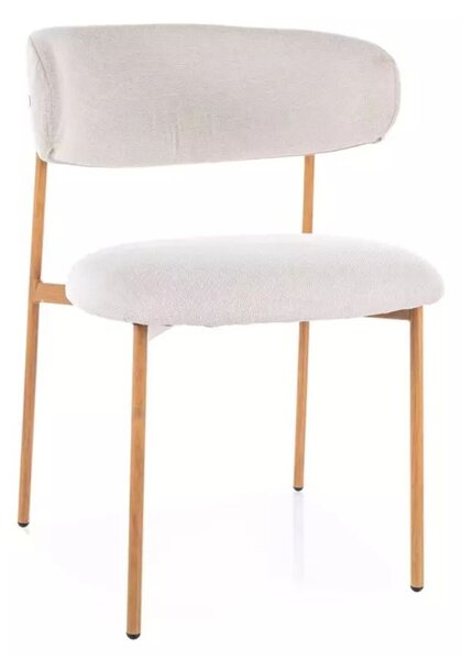 Scaun de dining Elton bej deschis, picioare stejar