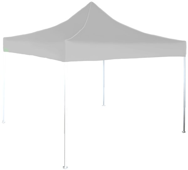 Pavilion de grădină 3x3m – din aluminiu, Fără pereţi laterali, Gri / antracit