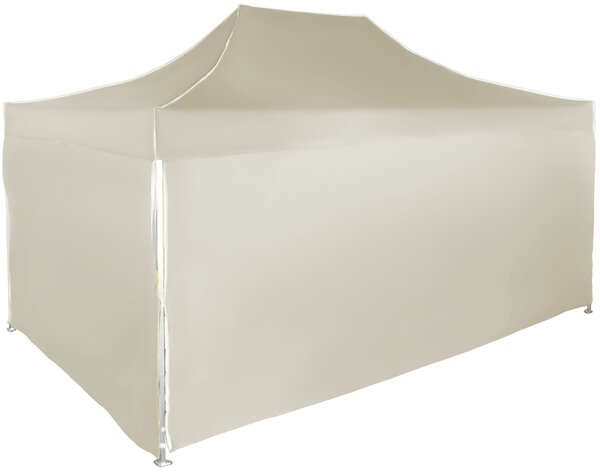 Pavilion de grădină 3x4,5m – din aluminiu, 4 pereţi laterali, Bej
