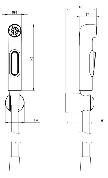 Bidetta Set Bidetta, cu suport fix Finisaj: Crom ANW_061B
