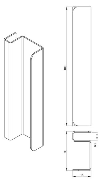 Kerria Plus Mâner de ușă de duș, Sistem Keria Plus KTSX010X