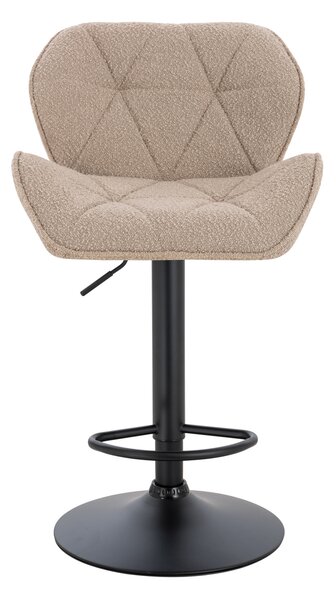 HR111W Scaun Latte Boucle cu Bază Neagră