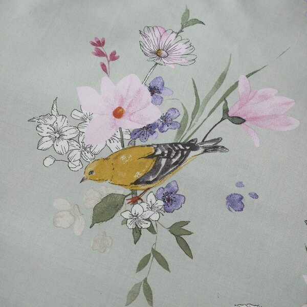 Lenjerie de pat verde-deschis pentru pat dublu, extinsă 230x220 cm Songbird – Catherine Lansfield