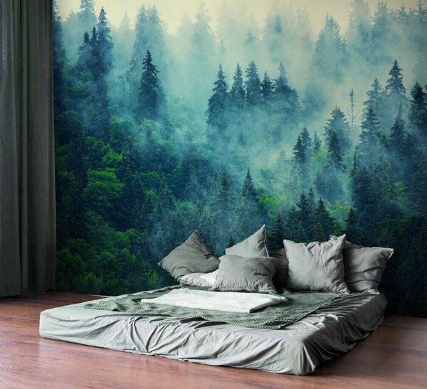 Fototapet Pădure cețoasă cu copaci, Fototapet designer, Fototapet populare, u33150 - Tapeko.ro