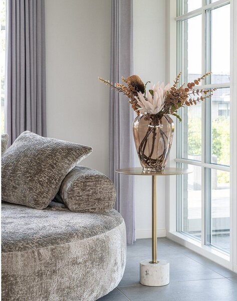 Măsuță auxiliară rotundă din metal ø 41 cm Lecco – House Nordic