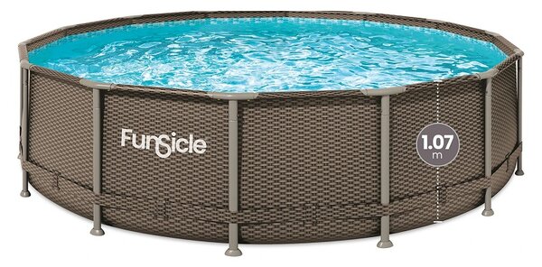 Piscina cadru metalic 427x107 cm FunSicle Oasis rotunda cu pompa de filtrare