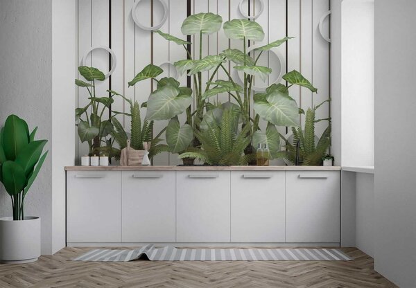 Fototapet Plante cu frunze verzi, Fototapet natură, Fototapet populare, u35303 - Tapeko.ro