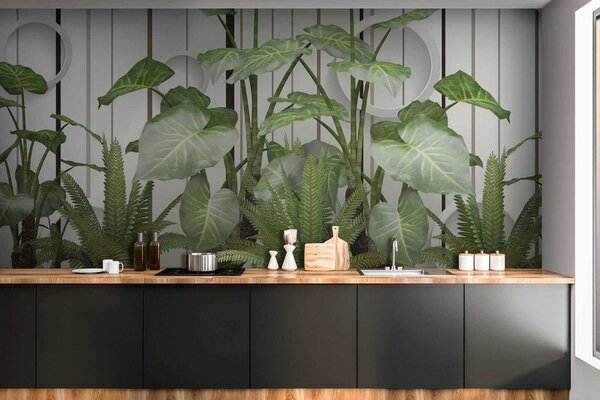 Fototapet Plante cu frunze verzi, Fototapet natură, Fototapet populare, u35303 - Tapeko.ro