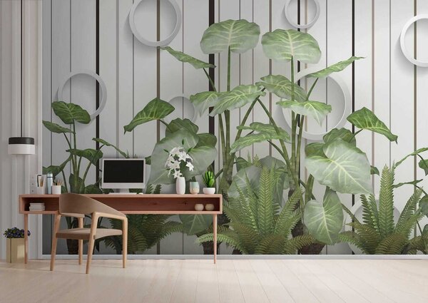 Fototapet Plante cu frunze verzi, Fototapet natură, Fototapet populare, u35303 - Tapeko.ro