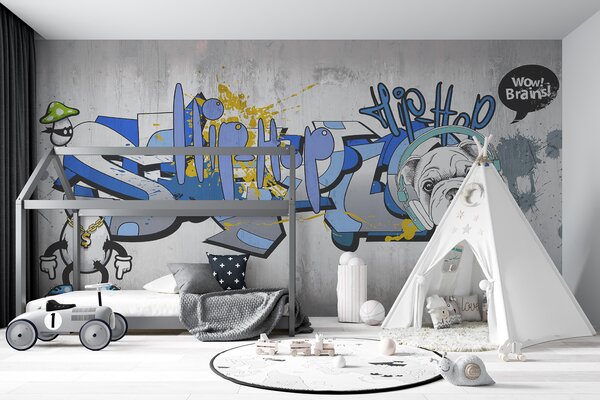 Fototapet Graffiti pe un perete, Fototapet băieți, Fototapet populare, u35405 - Tapeko.ro