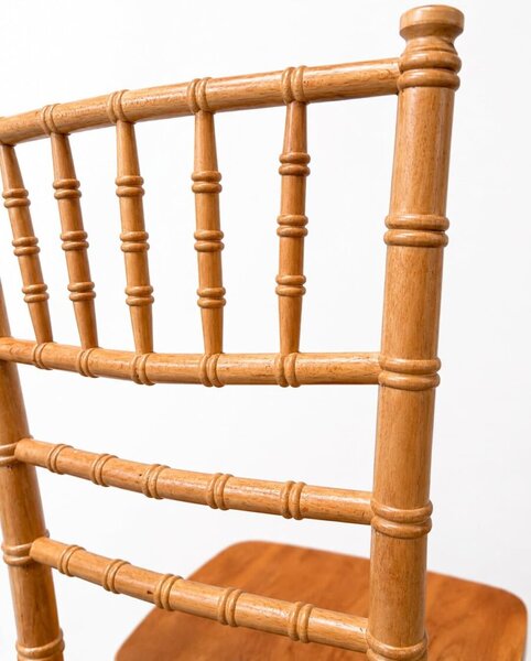 Scaun de nuntă rustic Chiavari din lemn – fag natural