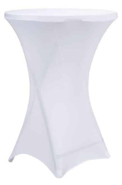 Set - măsuță de cocktail pentru catering 80 x 110 cm + husă albă