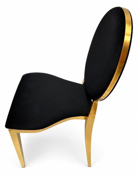 Scaun de nuntă american Glamour O-back, negru
