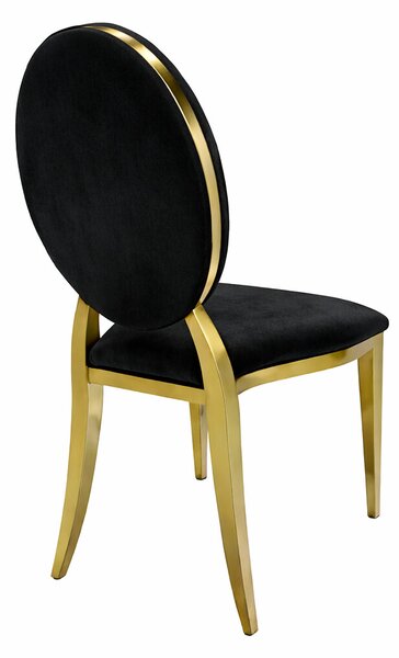 Scaun de nuntă american Glamour O-back, negru