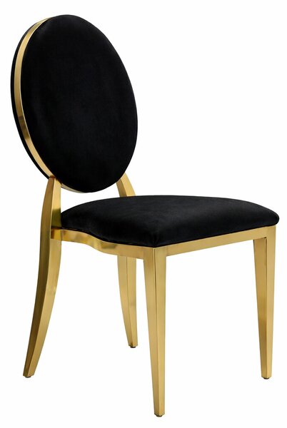 Scaun de nuntă american Glamour O-back, negru