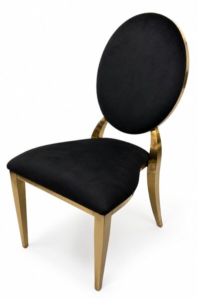 Scaun de nuntă american Glamour O-back, negru
