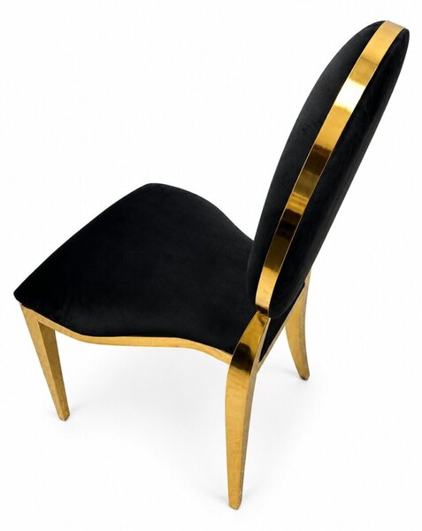 Scaun de nuntă american Glamour O-back, negru