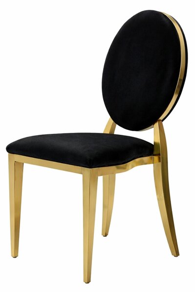 Scaun de nuntă american Glamour O-back, negru
