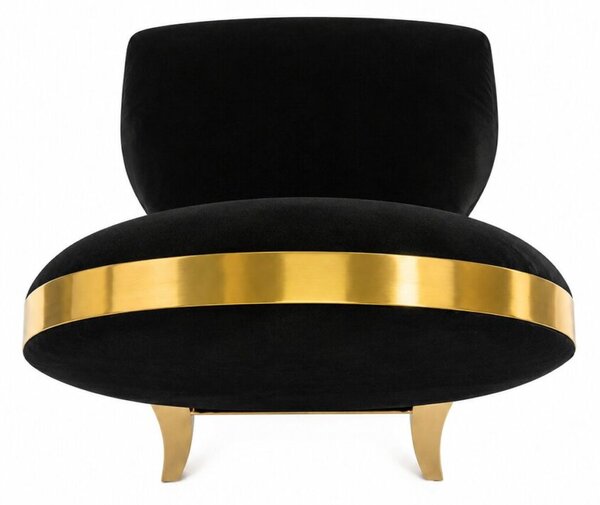 Scaun de nuntă american Glamour O-back, negru