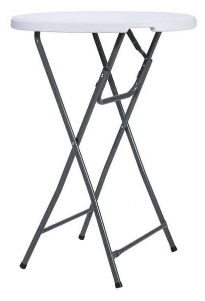 Set - măsuță de cocktail pentru catering 80 x 110 cm + husă albă